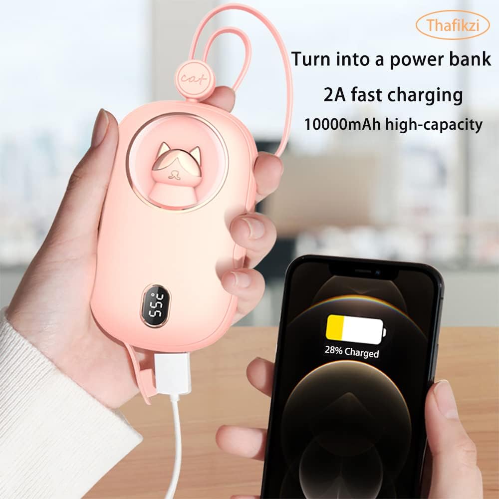 10000mAh Rechargeable Hand Warmer Power Bank with Digital Display P565