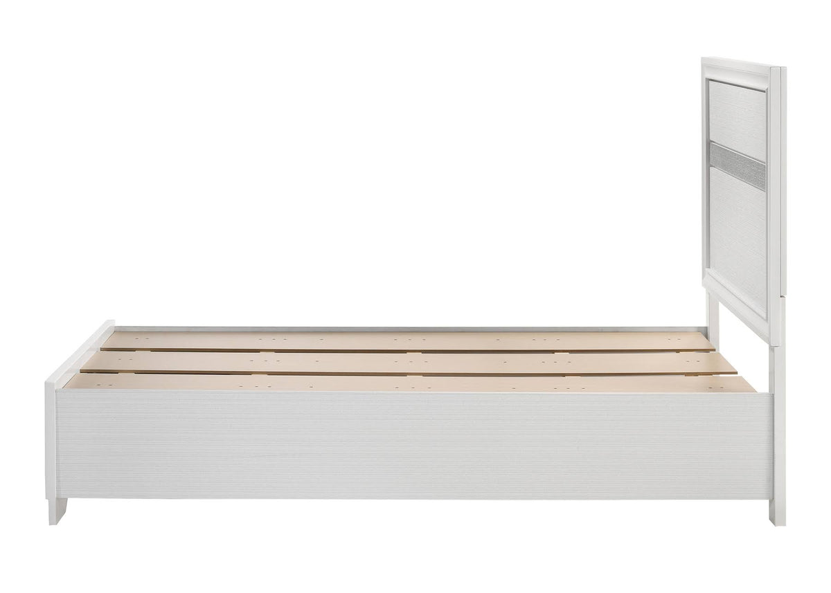 White Twin Storage Bed E800512