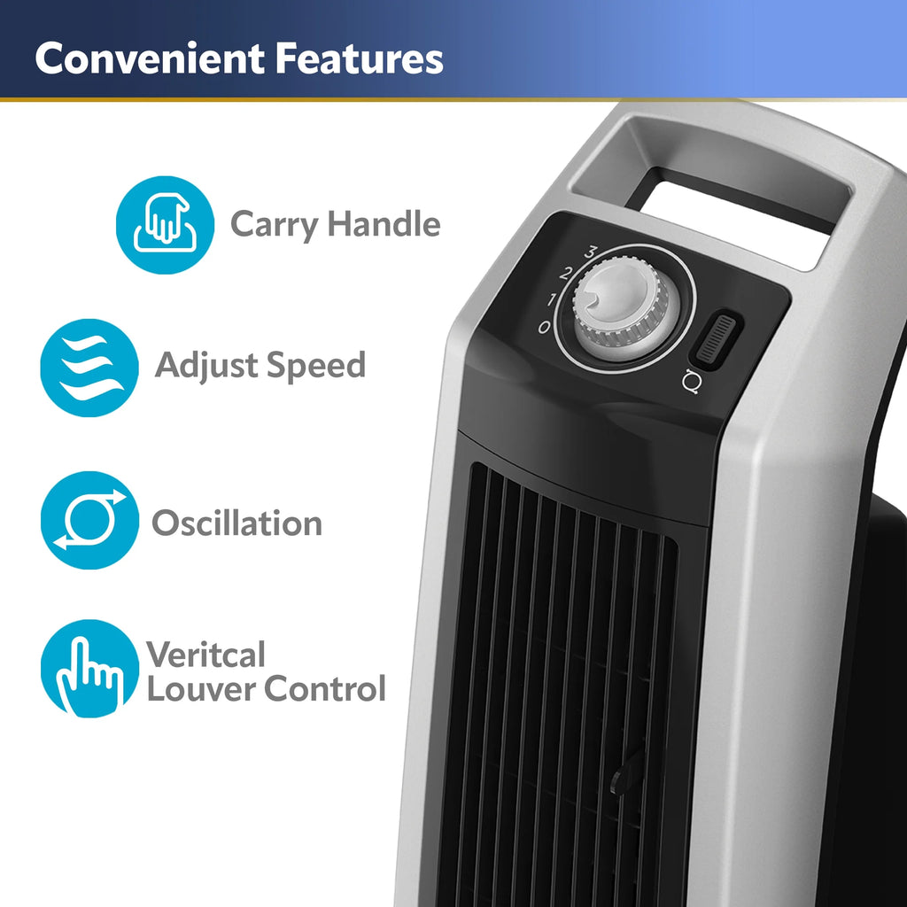 35" Oscillating High Velocity Tower Fan with 3 Speeds F70223