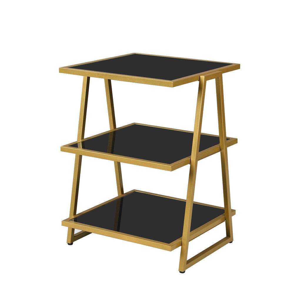 Black Glass Accent Table C134
