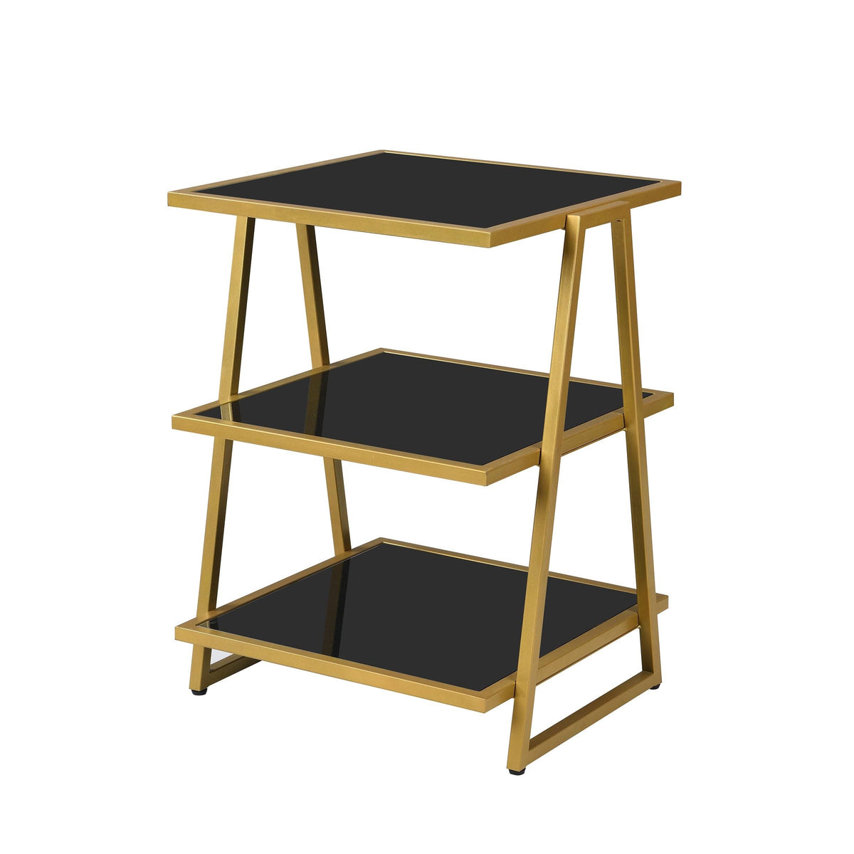 Black Glass Accent Table C134