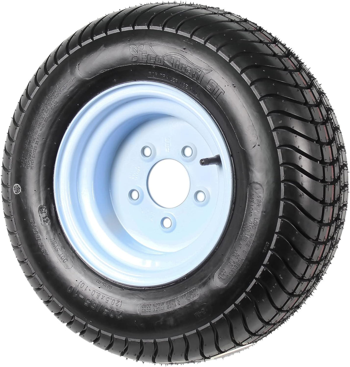 20.5X8.0-10 5 Lug Range E Trailer Tire On Rim Z57209