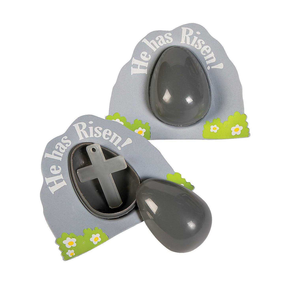 Glow-in-the-Dark Plastic Easter Eggs with Cross K461801
