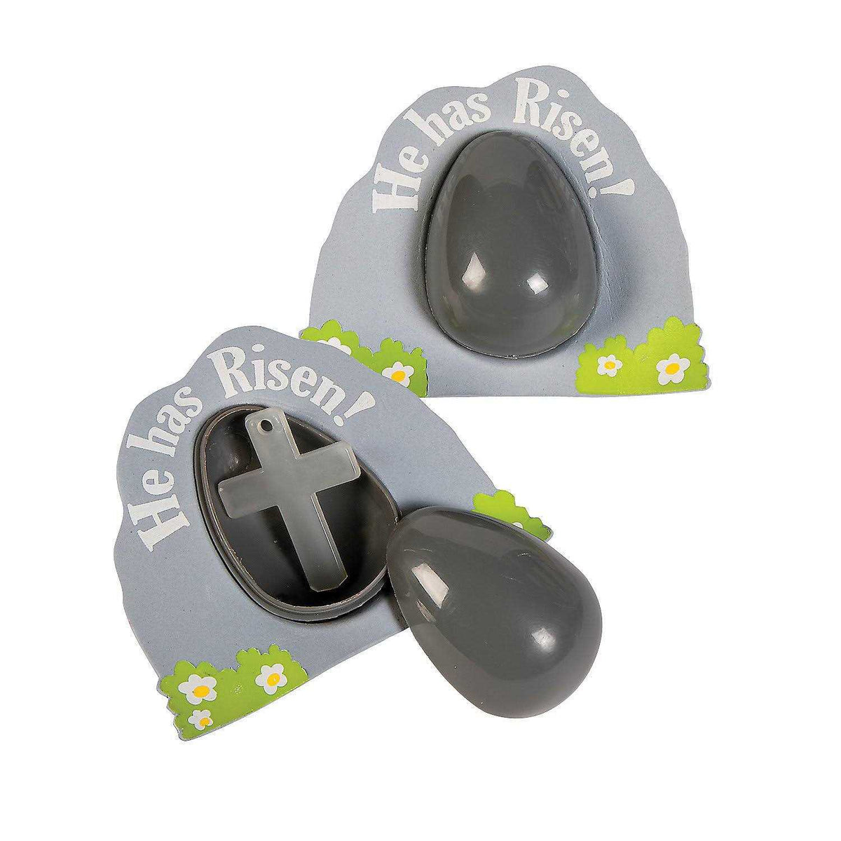 Glow-in-the-Dark Plastic Easter Eggs with Cross K461801