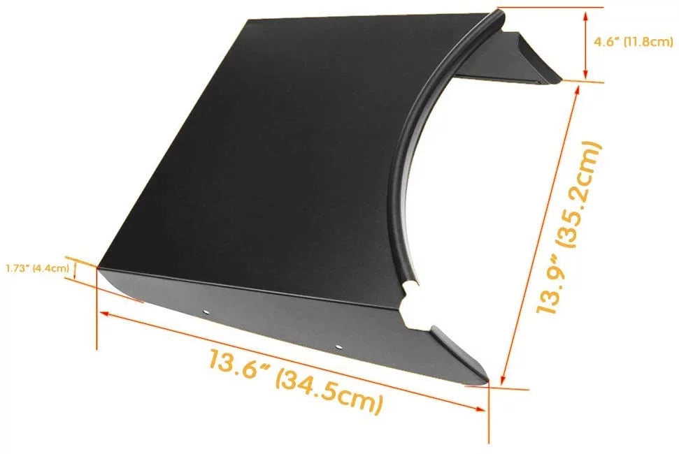 Black Powder Coated Steel Grill Table Shelf X52786