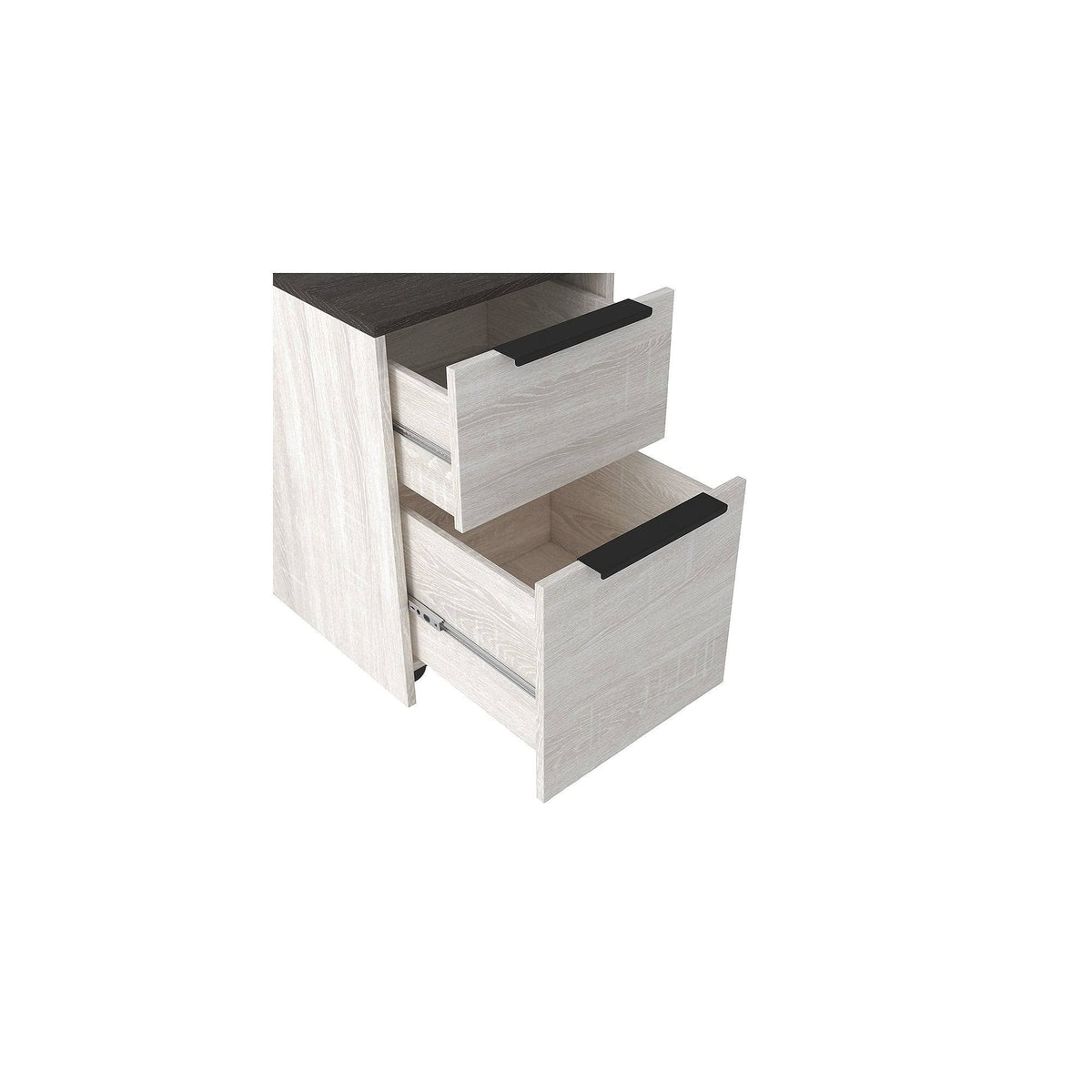 White and Brown File Cabinet F445