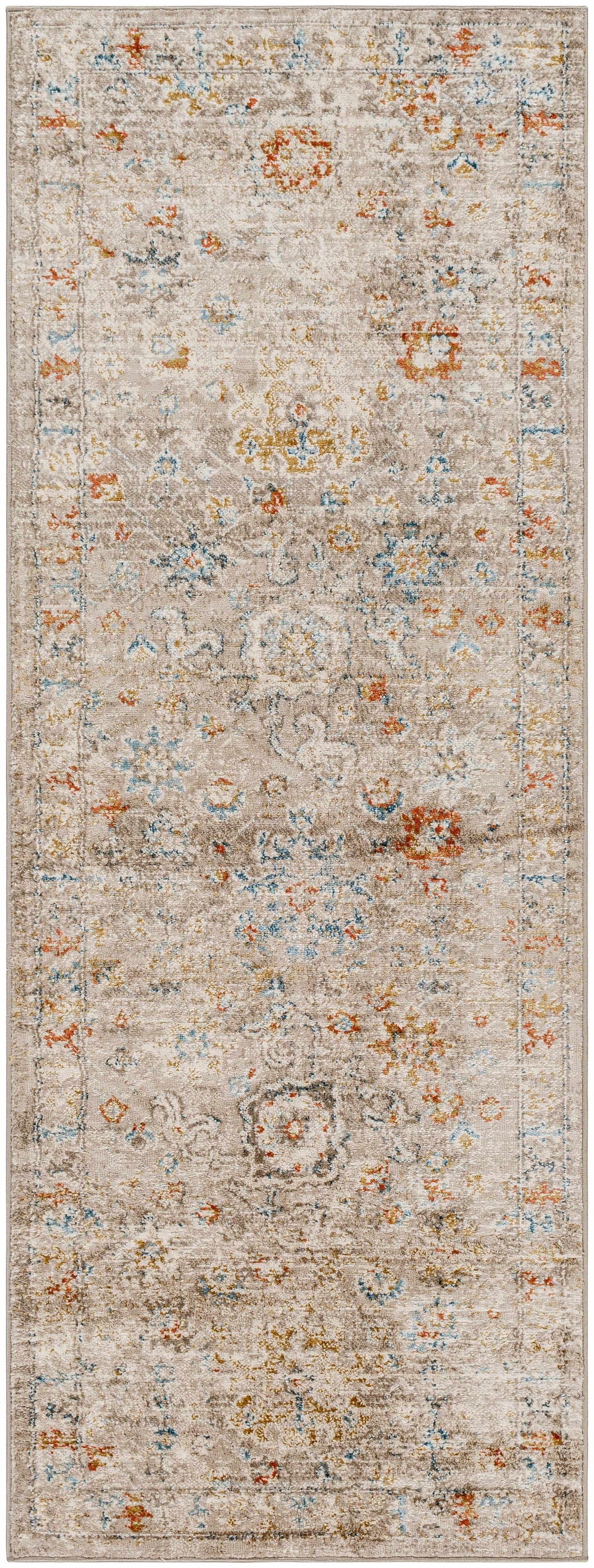 Brown Gray Beige Area Rug H385