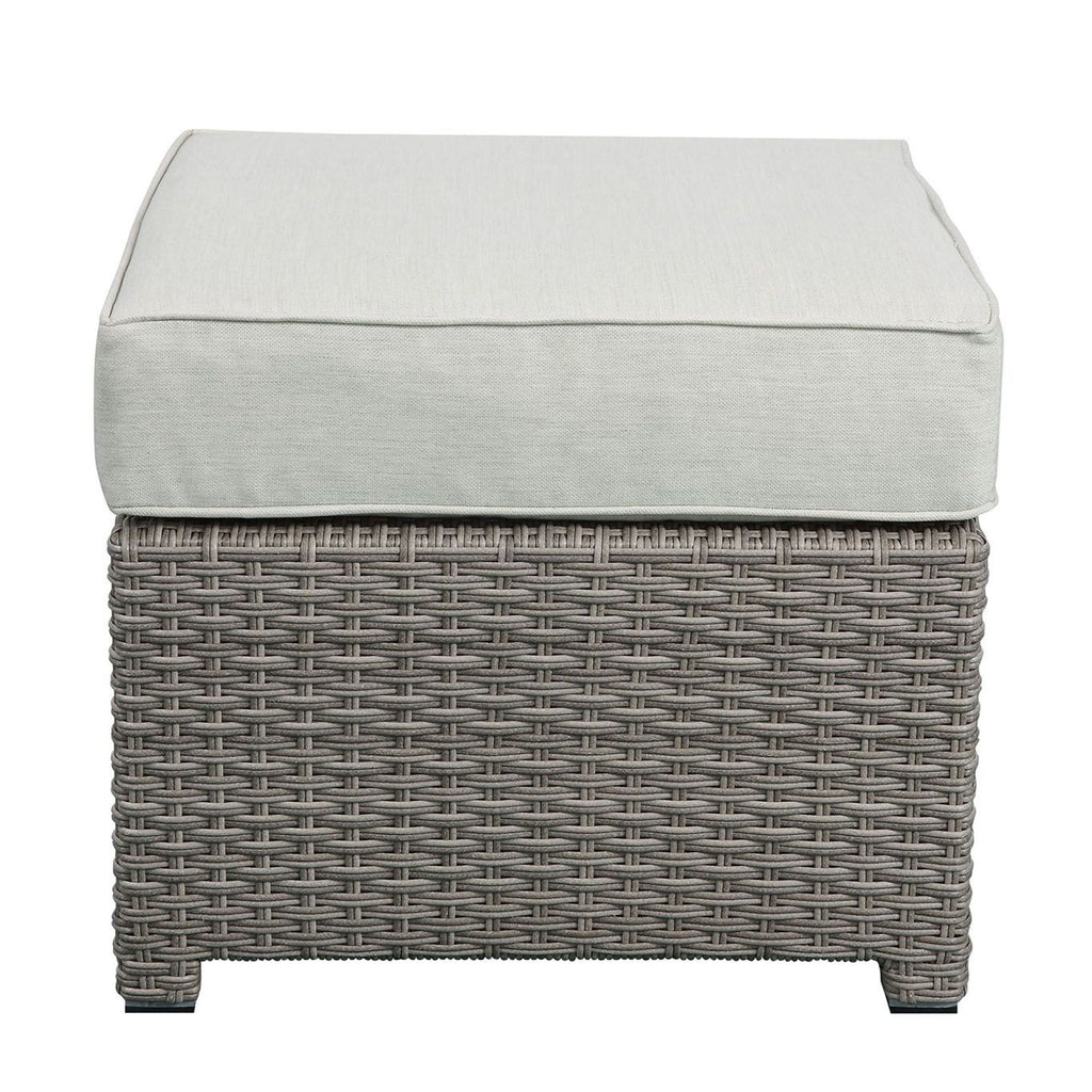 Beige Fabric Patio Sofa & Ottoman with 2 Pillows B703