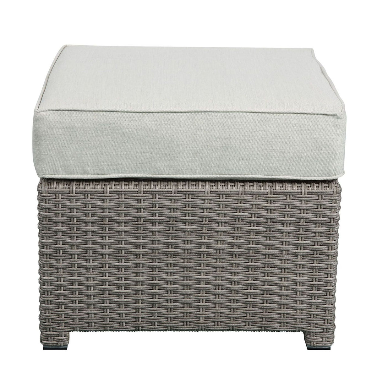 Beige Fabric Patio Sofa & Ottoman with 2 Pillows B703