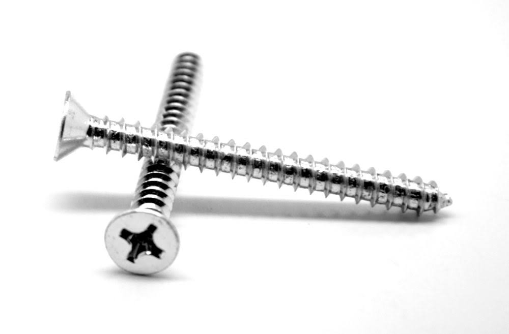 1 1/4 Sheet Metal Screw Phillips Flat Head Type AB Low Carbon Steel Zinc Plated R6575