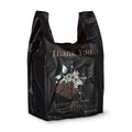 Black 18 Micron Thank You Plastic Bags 10 x 6 x 18 O7203