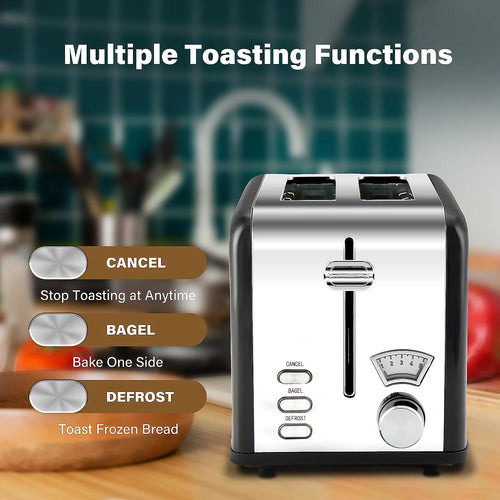 2-Slice Toaster with 1.5 inch Wide Slot, Black X23491