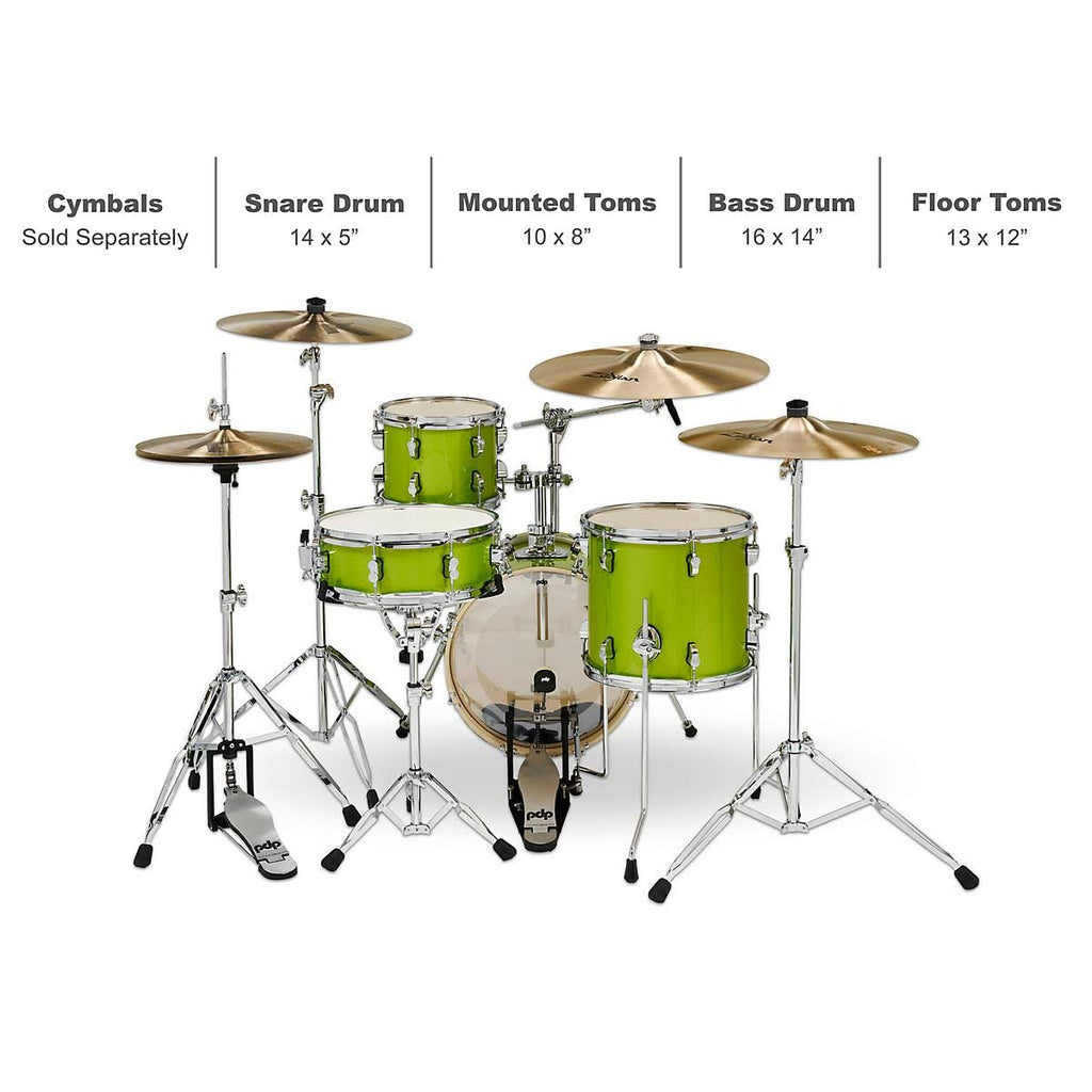 4pc Shell Pack Electric Green Sparkle B8532
