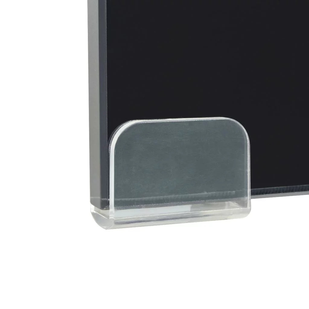 Black Tempered Glass Corner TV Stand H8458