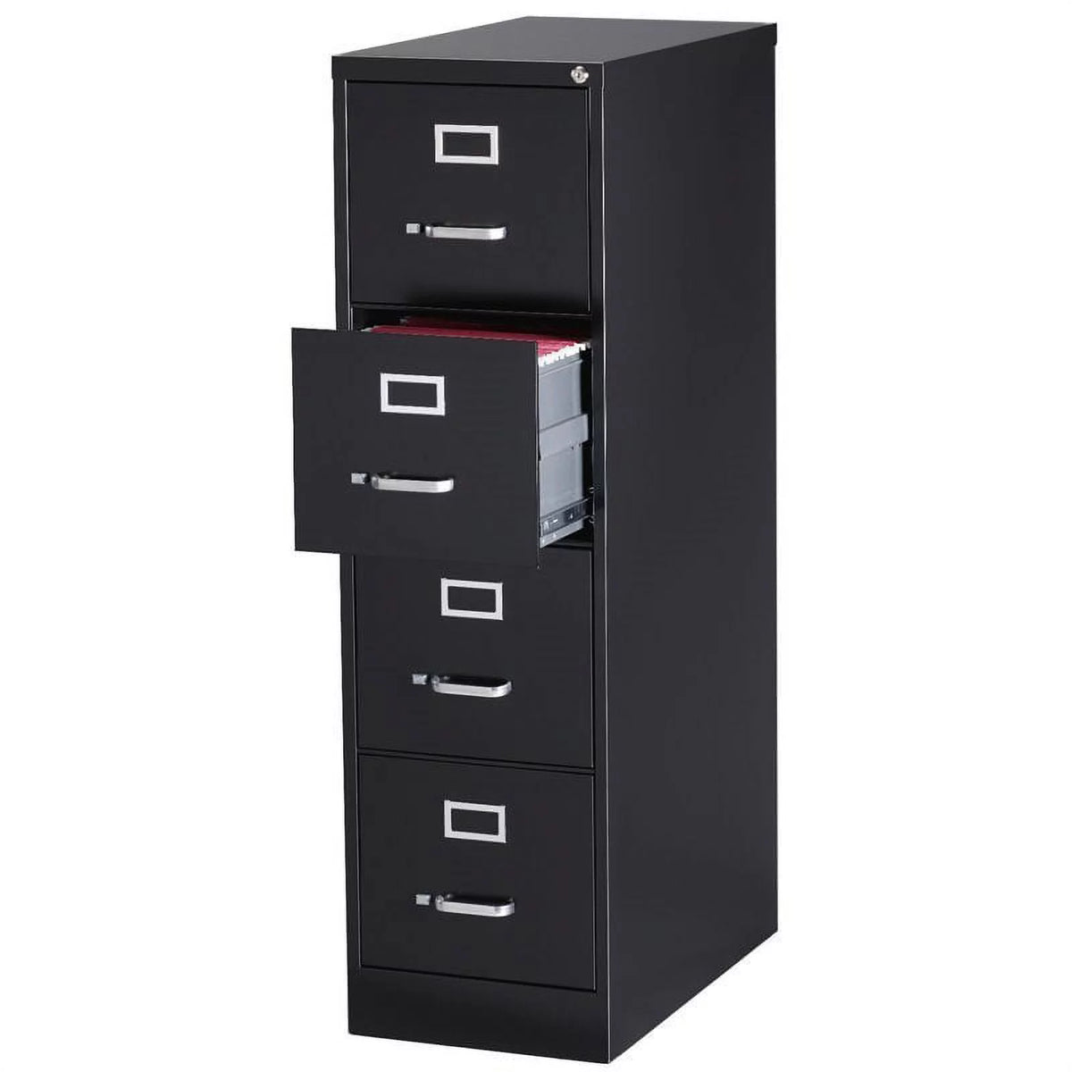 4 Drawer Steel Letter File Cabinet in Black D988465