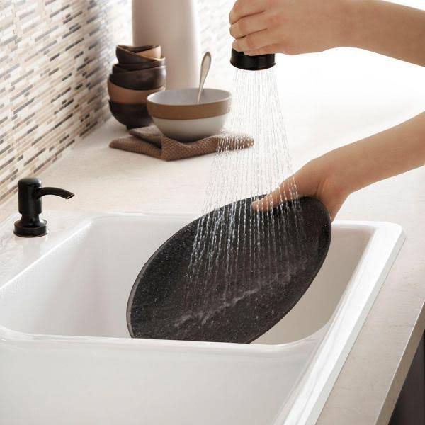 Oil Rubbed Bronze Pull-Down Kitchen Faucet W193