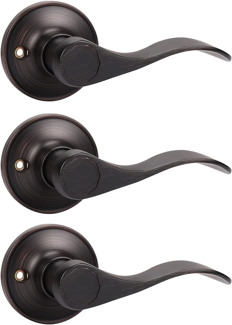 10 Pack Oil Rubbed Bronze Privacy Door Lever Lockset Z743803
