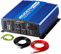 2000W Continuous 4000W Peak Power Inverter 3 AC Outlets 12V to 110V Car Converter with USB Port M337104