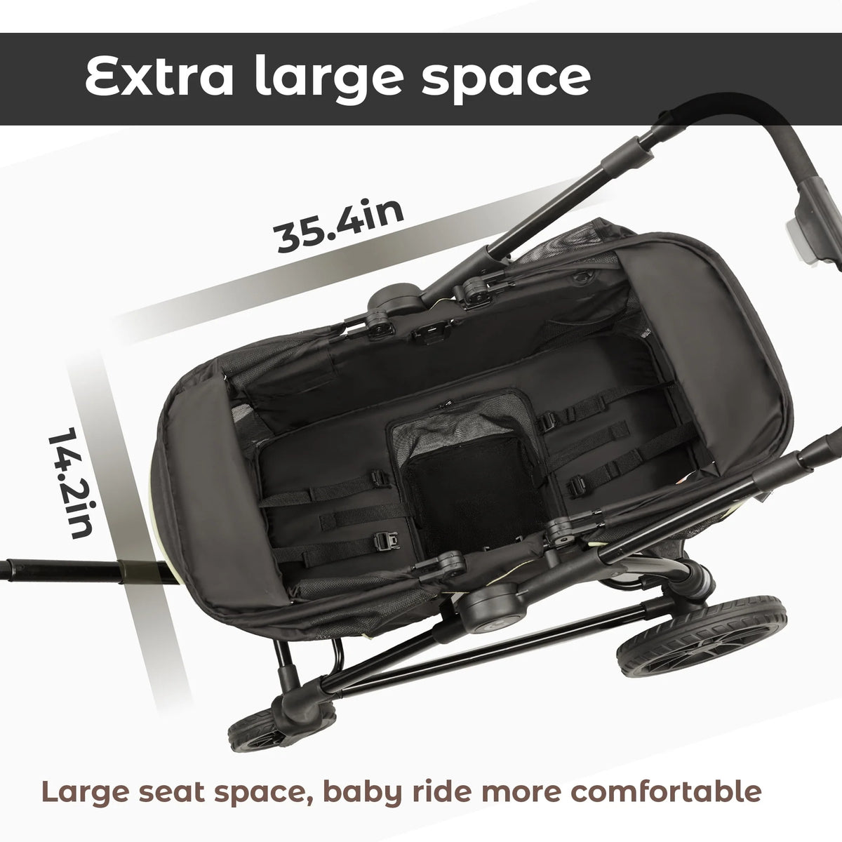 2-Seat Wagon Stroller with Adjustable Canopy M337100