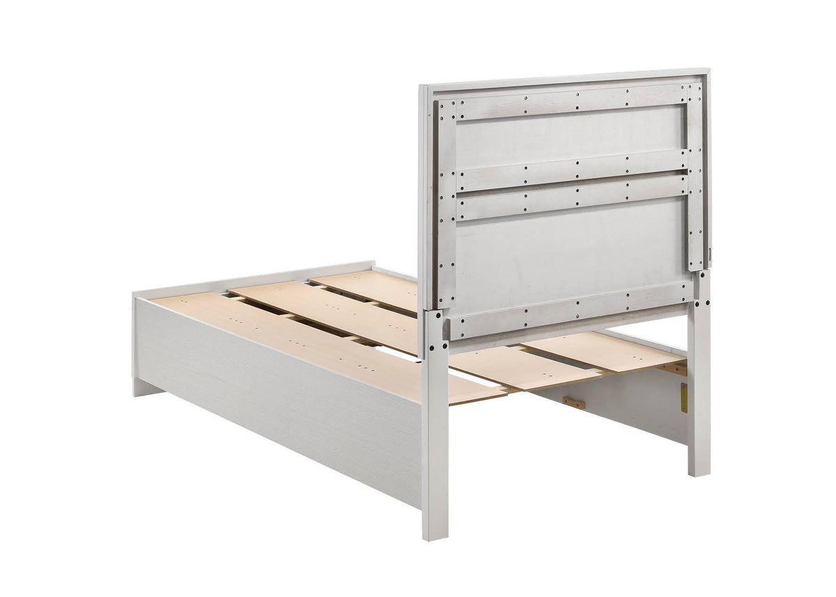 White Twin Storage Bed E800512