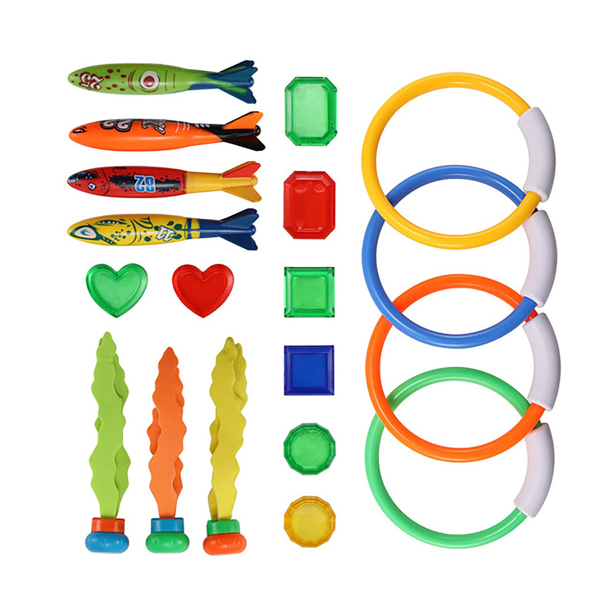 19PC Children's Pool Diving Toy R612453