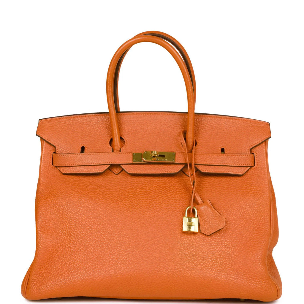 Orange Togo Leather Handbag V757