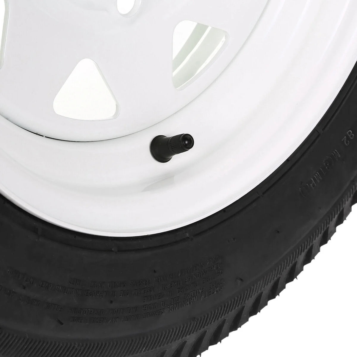 ST205/75R14 Trailer Tire with 14 White Wheel Set of 2 R435