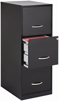 Black 3 Drawer Letter File Cabinet W39458