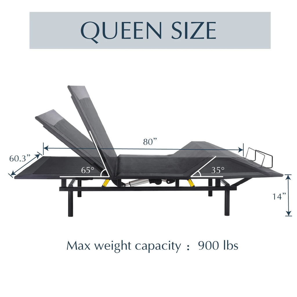 Queen Size Ergonomic Electric Adjustable Bed Base Frame L74079