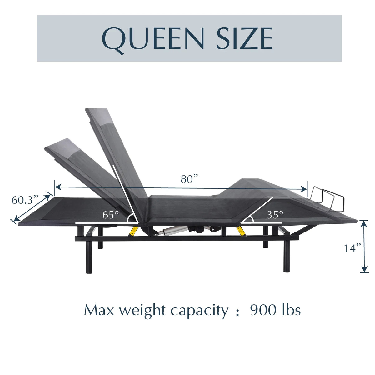 Queen Size Ergonomic Electric Adjustable Bed Base Frame L74079