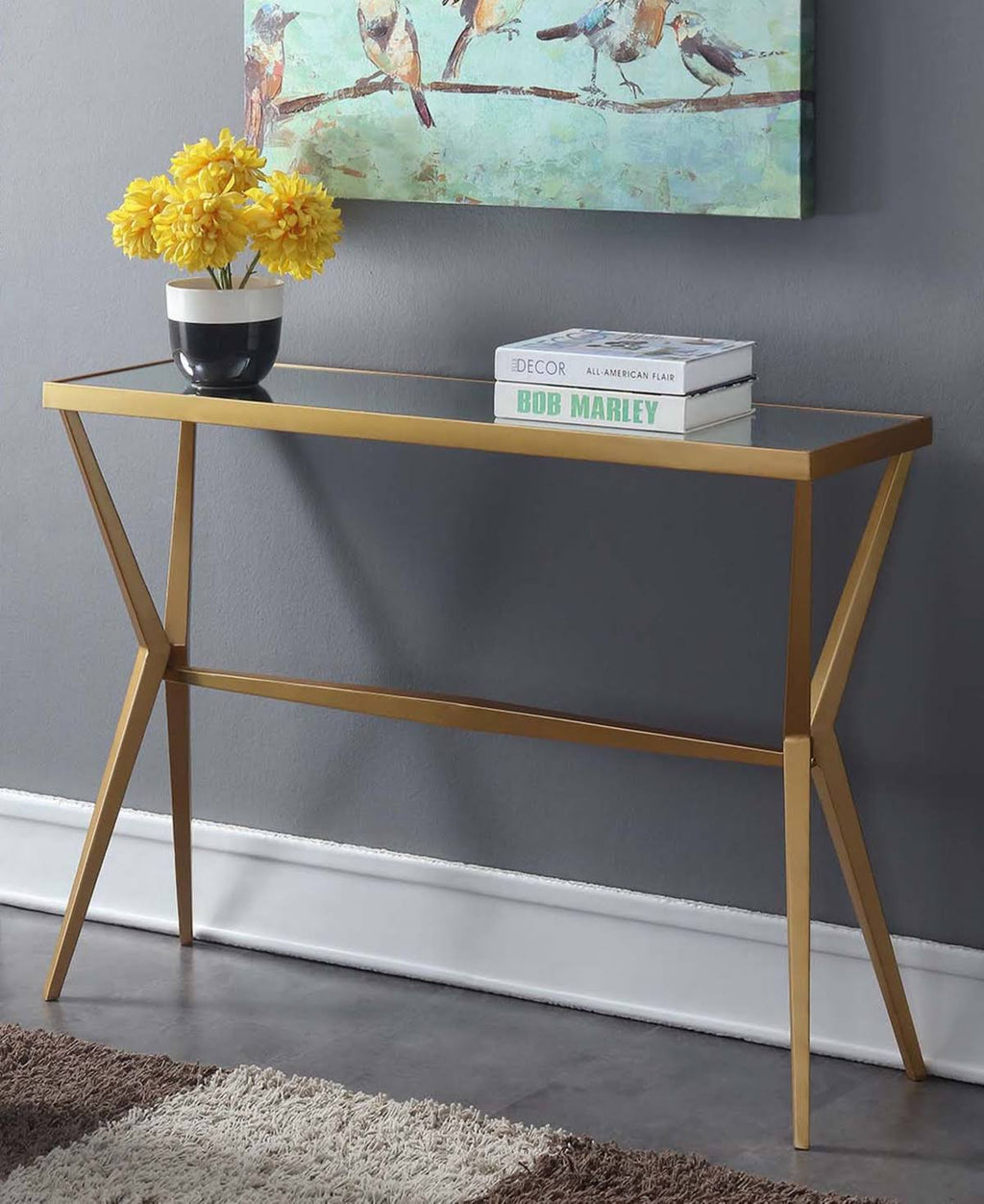 Gold Console Table C103260