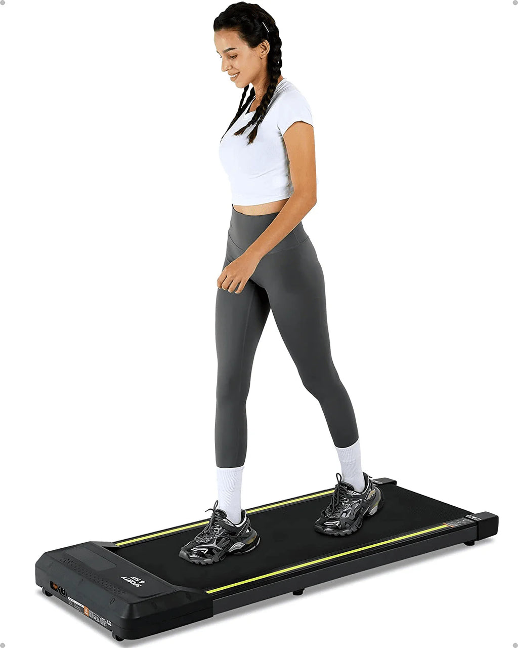 Gray Portable Treadmill with Bluetooth Speaker L7617