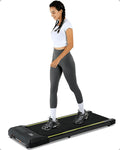 Gray Portable Treadmill with Bluetooth Speaker L7617