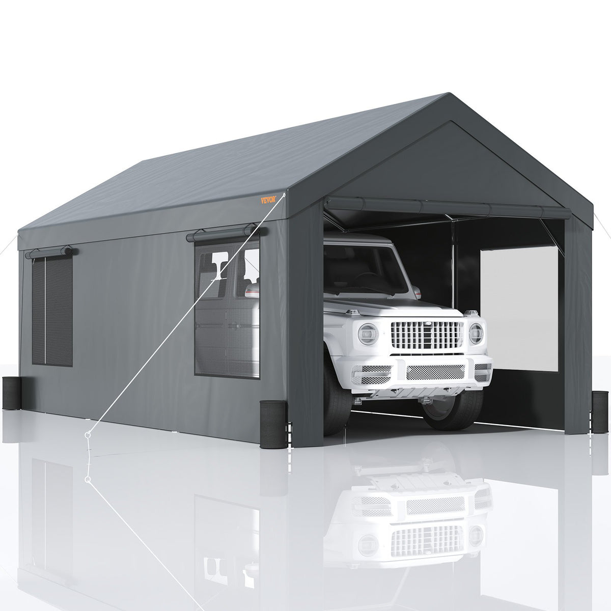 12x20ft Heavy Duty Carport with Removable Sidewalls G325062