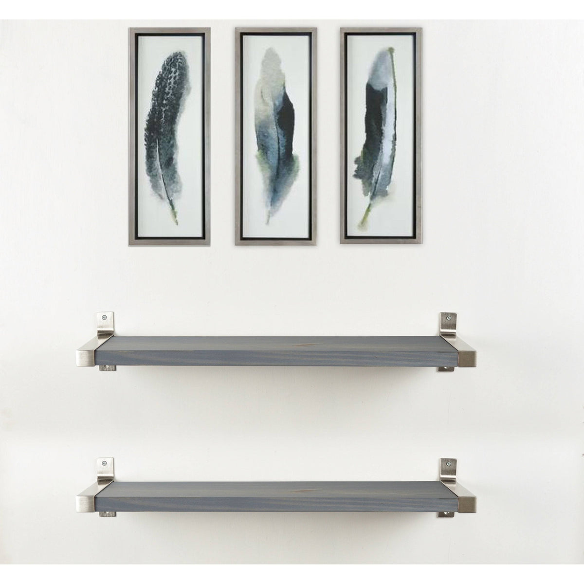 Ebony 2-Piece Wall Shelf Set E387710