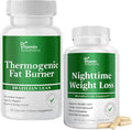 90 Capsules Thermogenic Fat Burner & Nighttime Weight Loss Pills I607