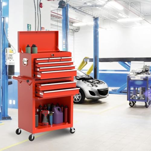 8 Drawer Rolling Tool Chest with Wheels and Lock Y250962