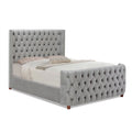 Queen Tufted Velvet Bed F879051