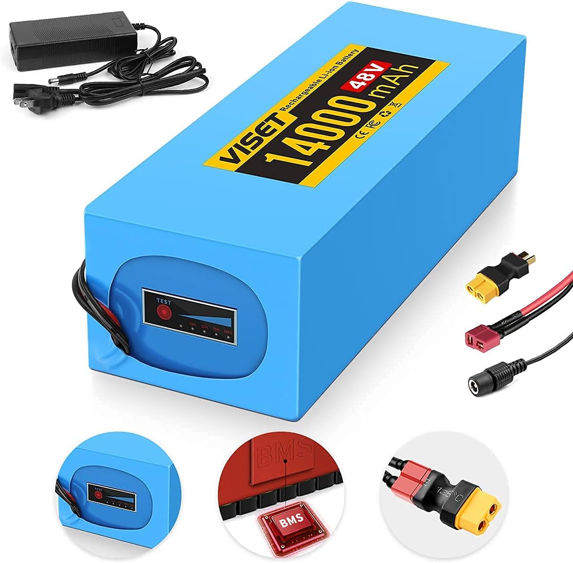 36V 48V 20Ah 14Ah 10Ah Electric Bike Lithium Battery with 2Ah Charger J63381
