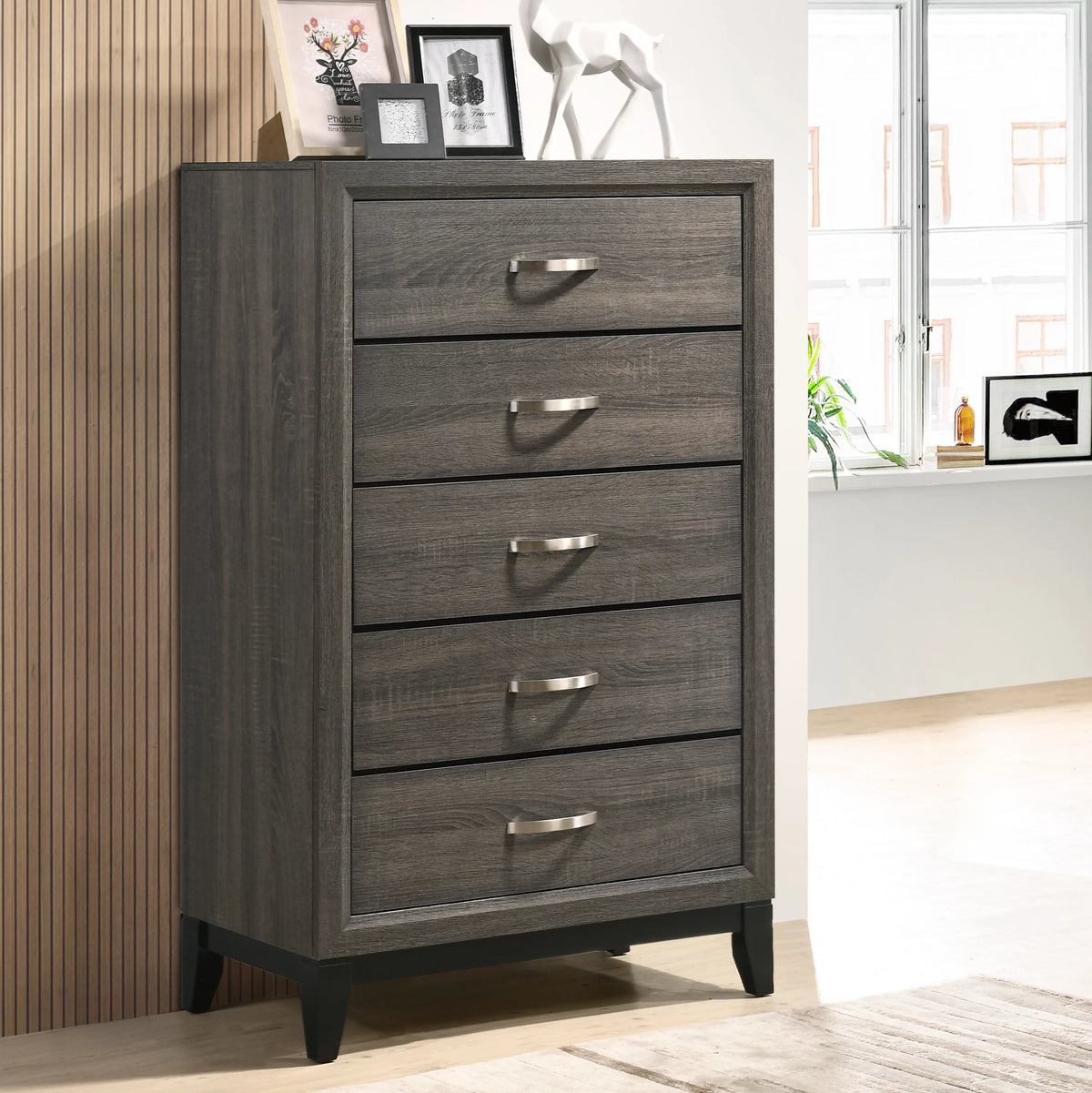 Dark Ash Gray Metal Bar Pulls R15995