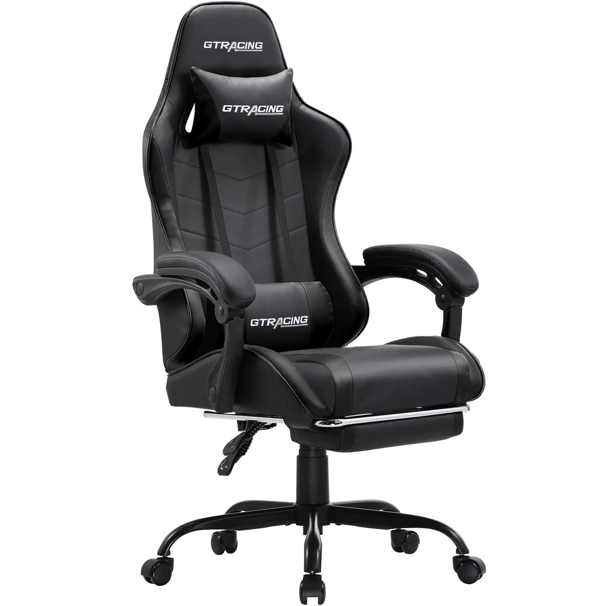 White Height Adjustable Reclining Gaming Chair with Footrest R948740