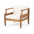 Acacia Wood Outdoor Club Chairs with Cushions X87859