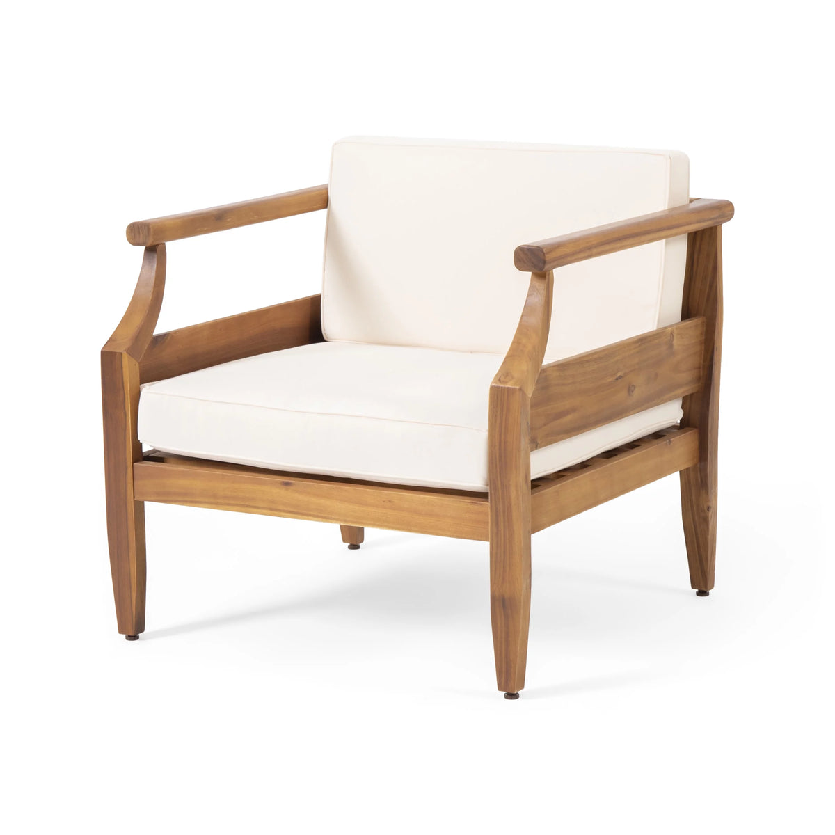 Acacia Wood Outdoor Club Chairs with Cushions X87859