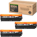 3-Black Remanufactured Toner Cartridge for HP CP5525 Printer Y1042