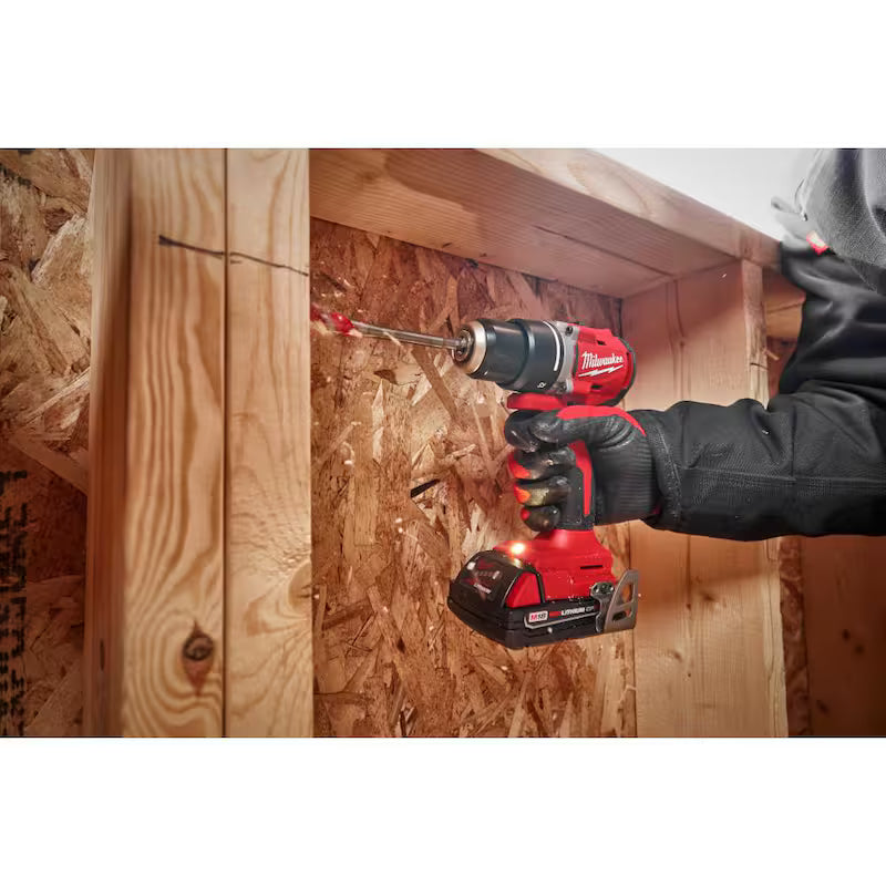 18-Volt Brushless Cordless Compact Drill/Driver Combo Kit with Titanium Drill Bit Set U30163