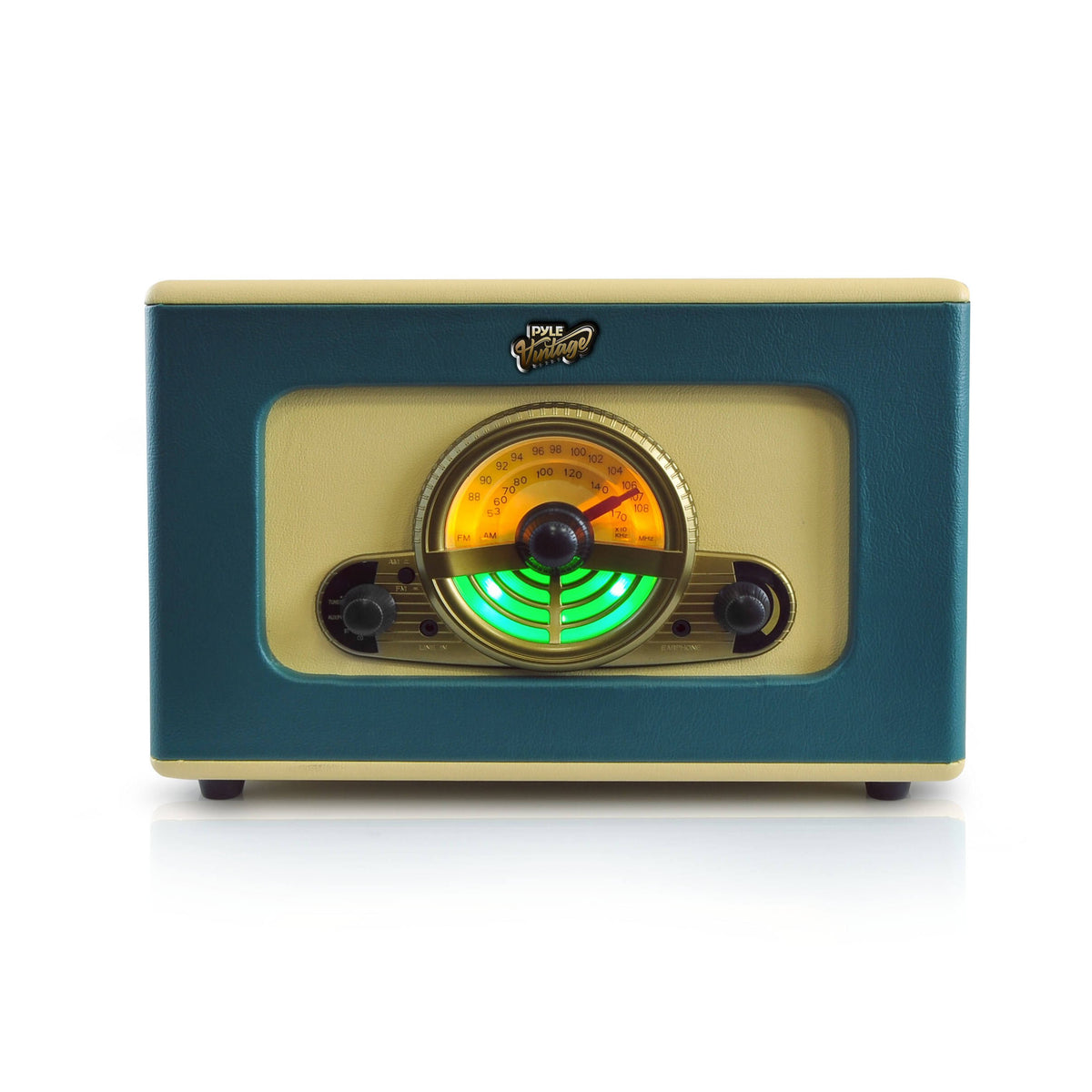 Bluetooth Vintage Suitcase-Style Turntable Speaker System with CD Player T654782
